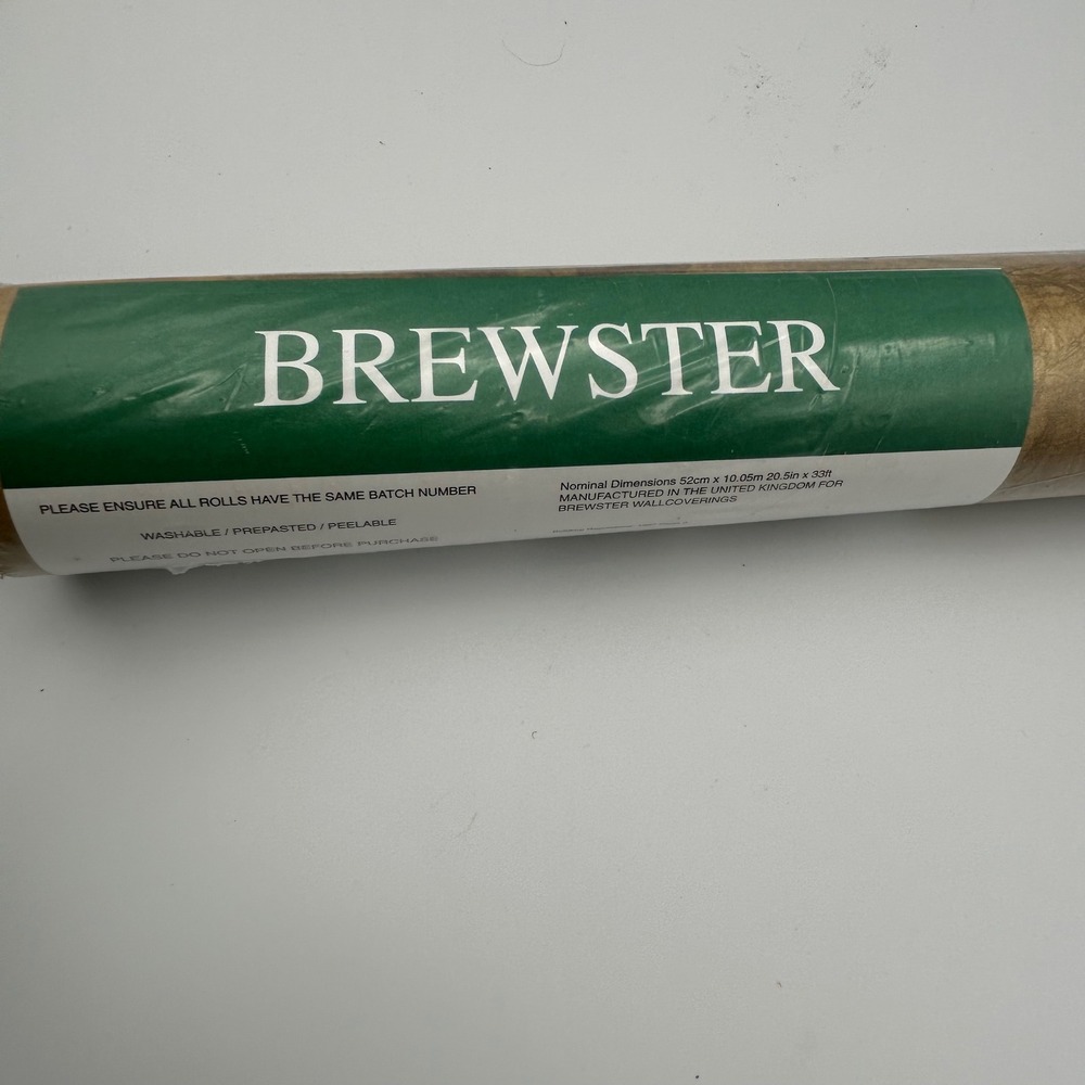 Brewster Gold Textured Wallpaper Roll FD46819 Prepasted Washable 20.5in x 33ft